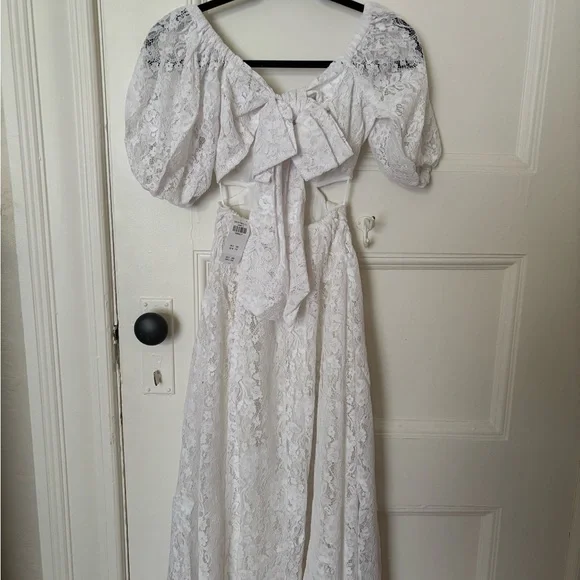 Abercrombie & Fitch White Lace Maxi Dress - Picture 3 of 5